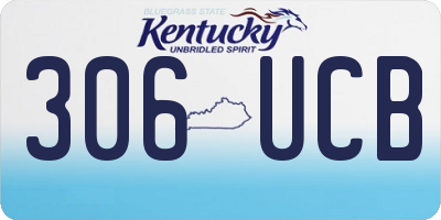 KY license plate 306UCB