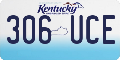 KY license plate 306UCE