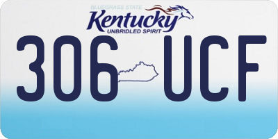 KY license plate 306UCF