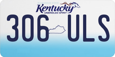 KY license plate 306ULS