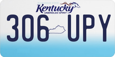 KY license plate 306UPY