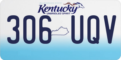 KY license plate 306UQV