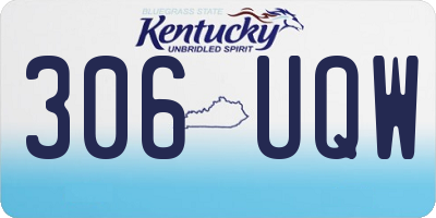 KY license plate 306UQW
