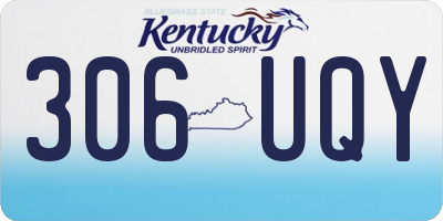 KY license plate 306UQY