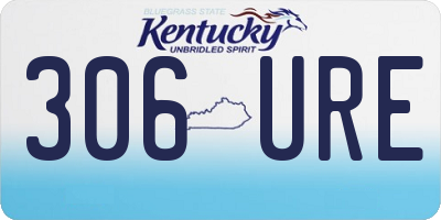KY license plate 306URE