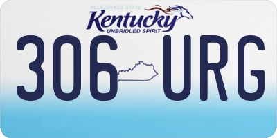 KY license plate 306URG