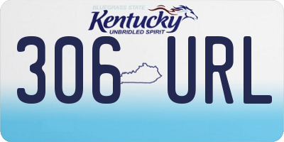 KY license plate 306URL