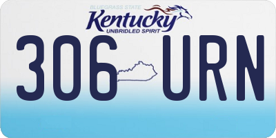KY license plate 306URN