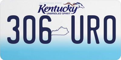 KY license plate 306URO