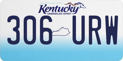 KY license plate 306URW