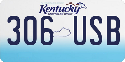 KY license plate 306USB