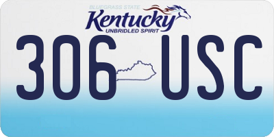 KY license plate 306USC