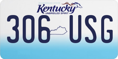 KY license plate 306USG