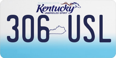 KY license plate 306USL