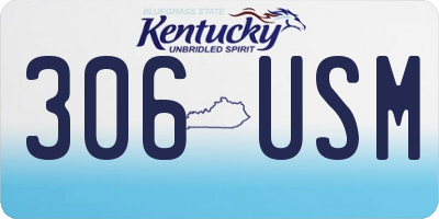 KY license plate 306USM