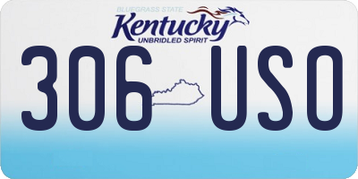 KY license plate 306USO