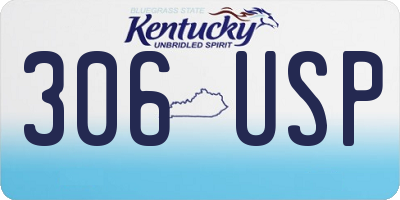 KY license plate 306USP