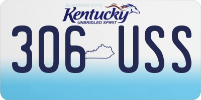 KY license plate 306USS