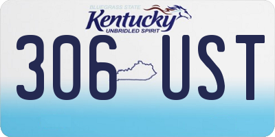 KY license plate 306UST