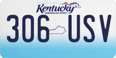 KY license plate 306USV