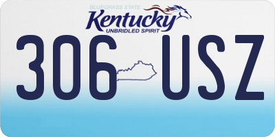KY license plate 306USZ