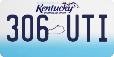 KY license plate 306UTI