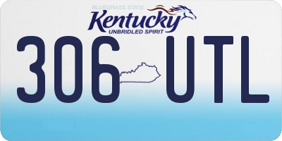 KY license plate 306UTL
