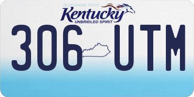 KY license plate 306UTM