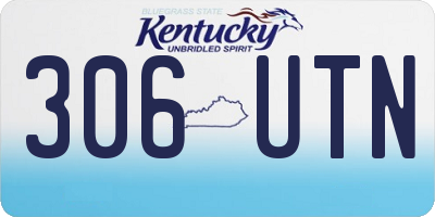 KY license plate 306UTN
