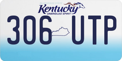 KY license plate 306UTP