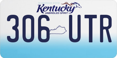 KY license plate 306UTR