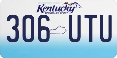 KY license plate 306UTU
