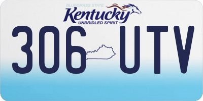 KY license plate 306UTV