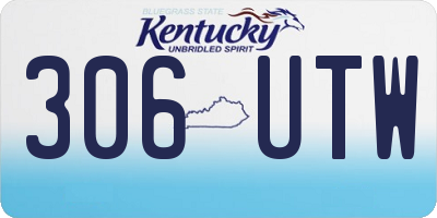 KY license plate 306UTW