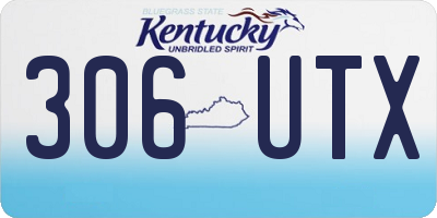 KY license plate 306UTX