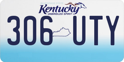 KY license plate 306UTY