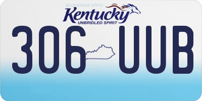 KY license plate 306UUB