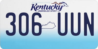KY license plate 306UUN