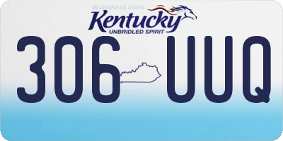 KY license plate 306UUQ
