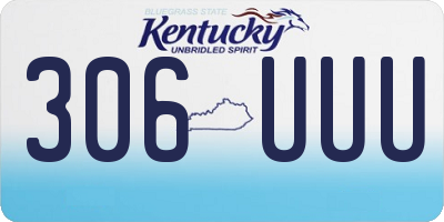 KY license plate 306UUU