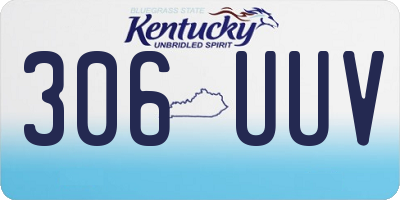 KY license plate 306UUV