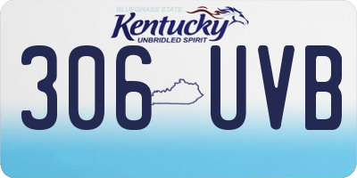 KY license plate 306UVB