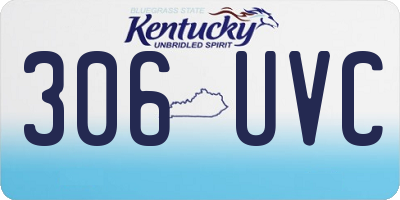 KY license plate 306UVC
