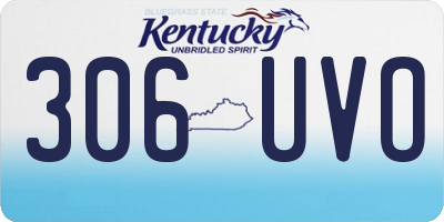 KY license plate 306UVO