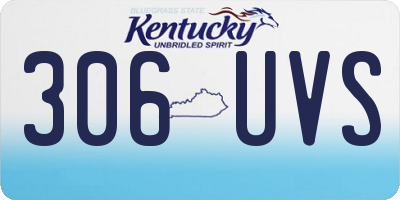 KY license plate 306UVS
