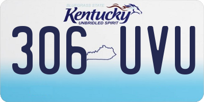 KY license plate 306UVU