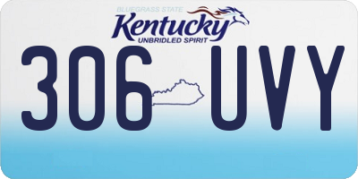 KY license plate 306UVY