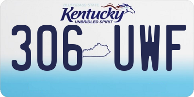 KY license plate 306UWF