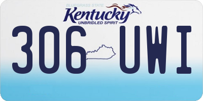 KY license plate 306UWI