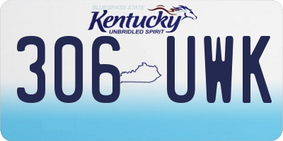 KY license plate 306UWK
